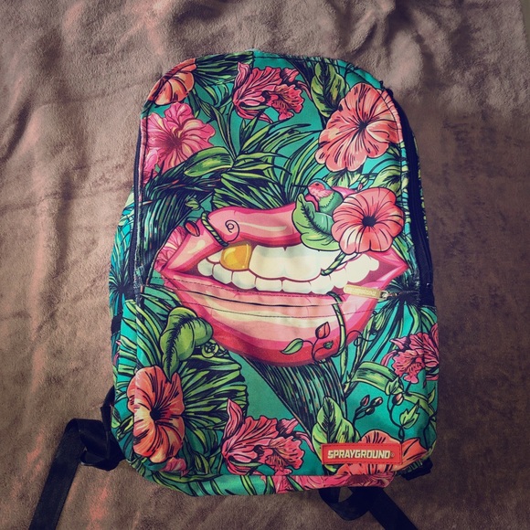 sprayground jungle lips backpack